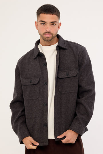 Common Need Elmer Heavyweight Overshirt Dark Grey