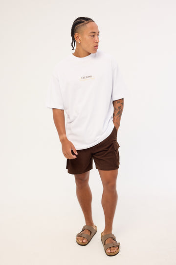 Common Need Signal Cord Cargo Short Coffee Brown