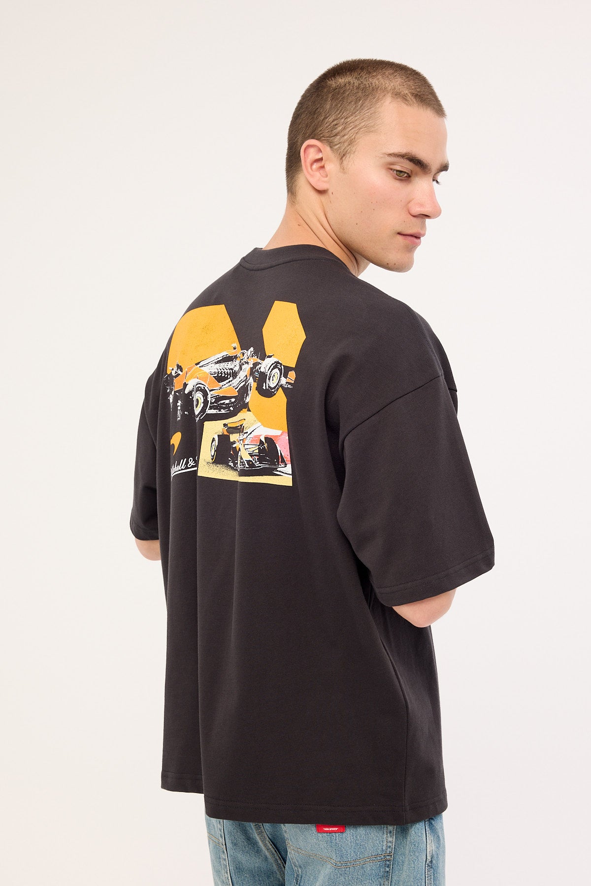 Mitchell & Ness Mclaren Showcase Boxy Tee Washed Black
