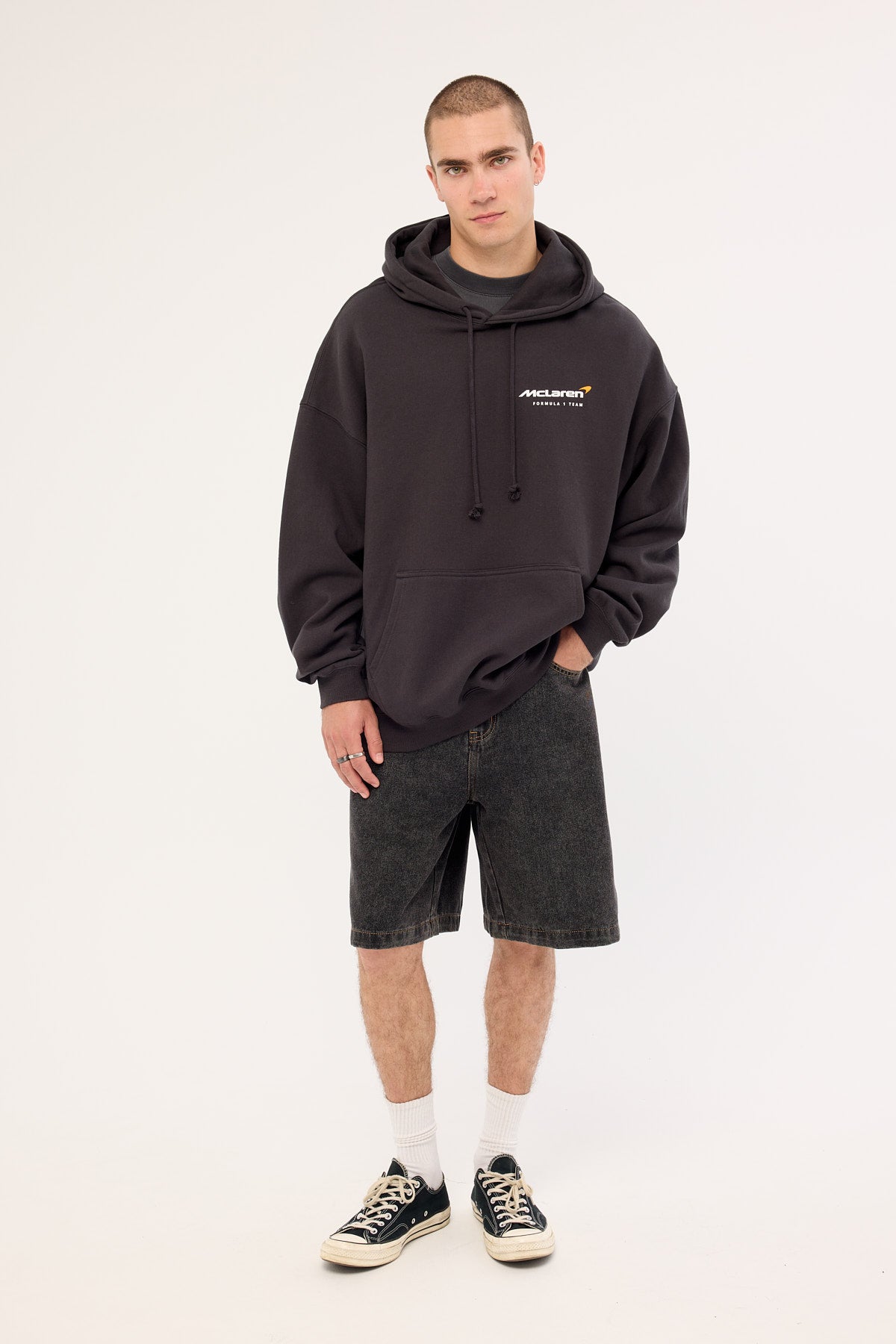 Mitchell & Ness Mclaren Tailgate Hoodie Washed Black