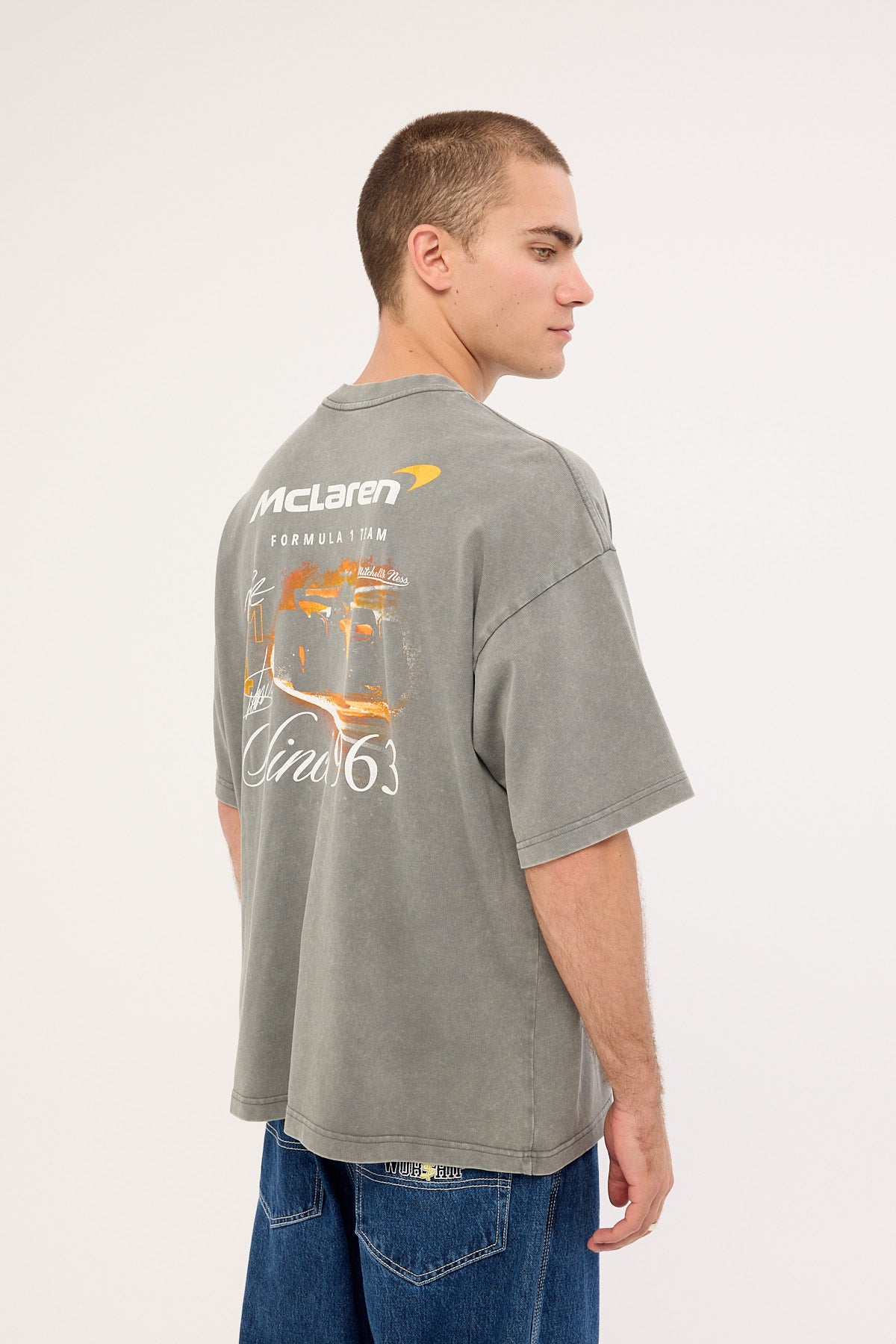 Mitchell & Ness Mclaren 1963 Boxy Tee Washed Black