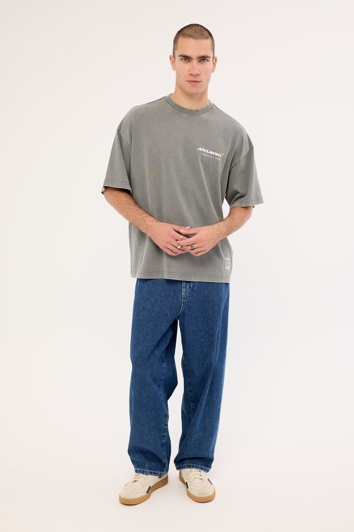 Mitchell & Ness Mclaren 1963 Boxy Tee Washed Black