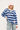 Neovision Dropkick Long Sleeve Rugby Polo Blue Stripe
