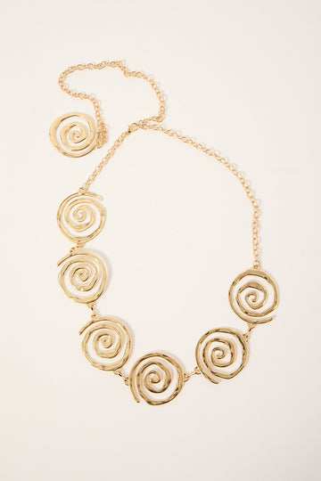 Token Spiral Chain Belt Gold