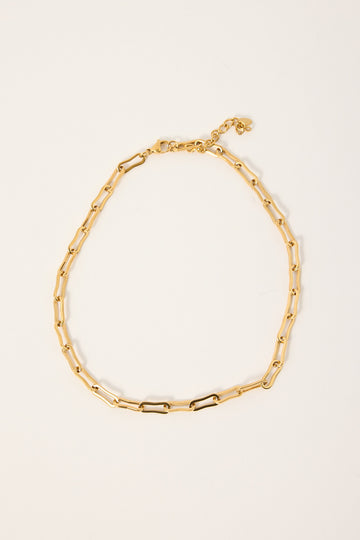 Token Keeley Paperclip Chain Necklace Gold