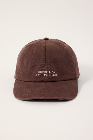 Luck + Trouble Your Problem Dad Cap Brown