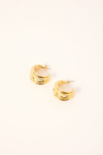 Perfect Stranger Willa Hoop Earrings Gold