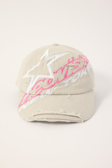 Neovision Stratus Distressed Dad Cap Washed Grey