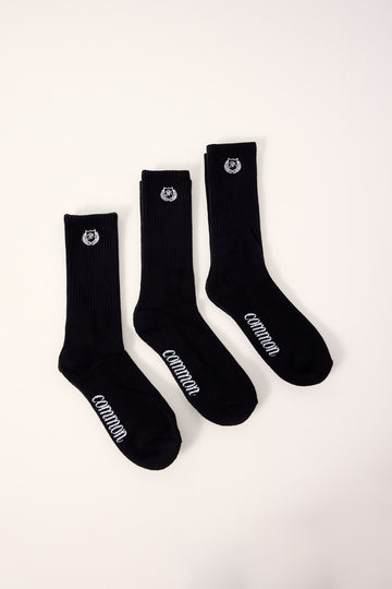Common Need Ernest Sock 3 Pack Black