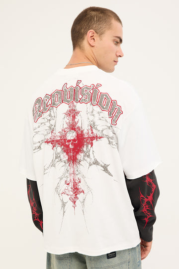 Neovision Voidcore Layered Long Sleeve Tee White/Black
