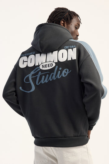 Common Need Gallery Boxy Hoodie Navy