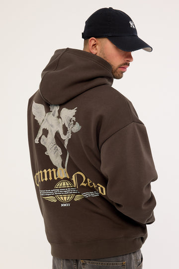 Common Need Hermes Boxy Hoodie Dark Fudge