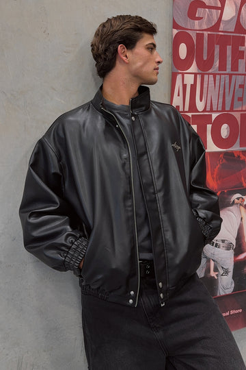Neovision Berlin Faux Leather Jacket Black