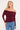 Luck & Trouble Bella Off Shoulder Long Sleeve Top Burgundy