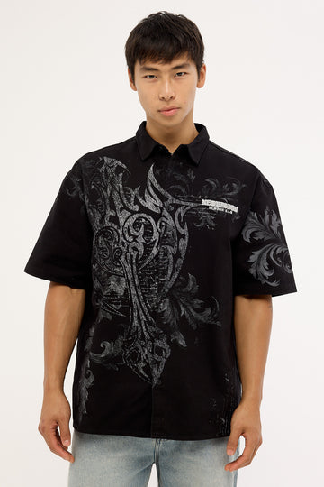 Neovision Banish Oversize Shirt Black