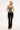 Luck & Trouble Billie Fold Over Rib Pant Black