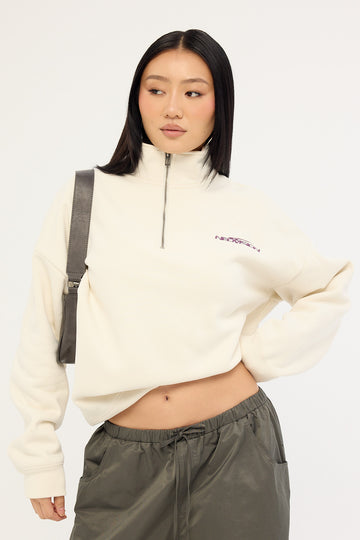 Neovision Hunt Relaxed Quarter Zip Crew Cream