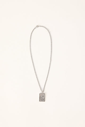 Common Need Mythos Pendant Necklace Brushed Stainless Steel