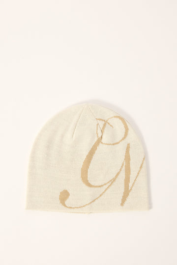 Common Need Midvale Skull Cap Beanie Off White