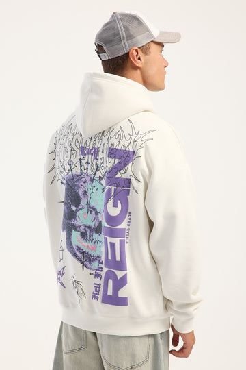 Kiss Chacey Reign Oversized Hoodie Natural White
