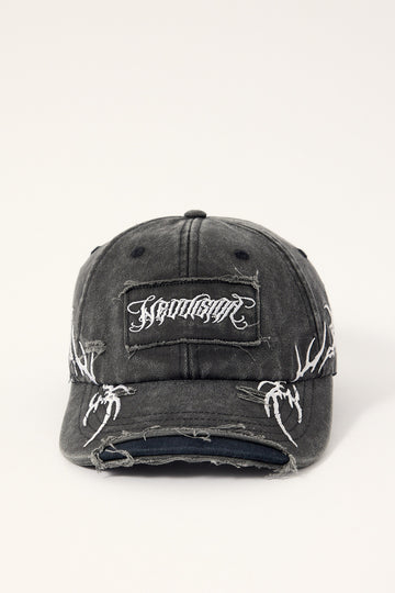 Neovision Patchy Distressed Dad Cap Washed Black