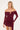 Luck & Trouble Bella Off Shoulder Long Sleeve Mini Dress Burgundy