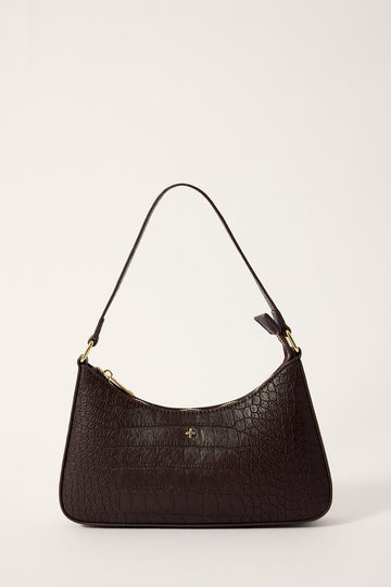 Peta + Jain Josee Shoulder Bag Brown Croc