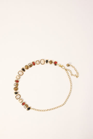 Token Resin Chain Belt Gold / Multi