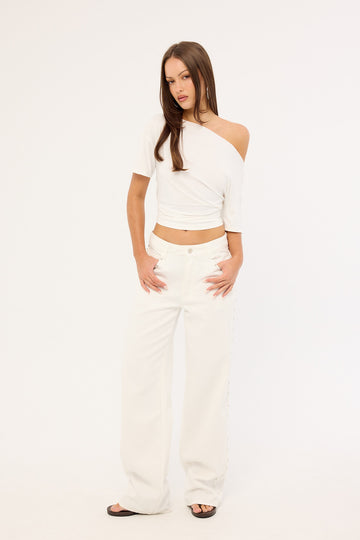 Lioness Top Model Studded Jean Porcelain