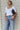 Motel SajiWa 3/4 Sleeve V Neck Top Ivory