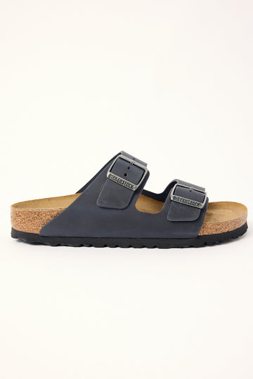 Birkenstock Womens Arizona Oiled Leather Narrow Black