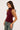 Luck & Trouble Rylan High Neck Jersey Top Burgundy