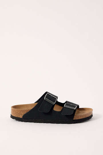 Birkenstock Womens Arizona Vegan BirkiBuc Narrow Black