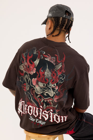 Neovision Akuma Oversize Super Heavy Tee Coffee Brown