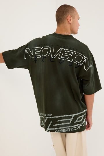Neovision Thrash Oversize Super Heavy Tee Sunfade Dark Khaki