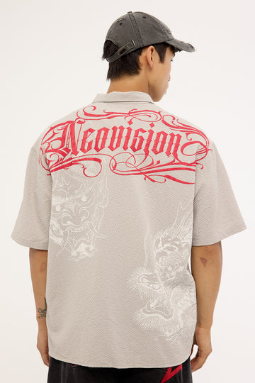 Neovision Yokai Oversize Shirt Grey Check
