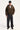 Neovision Eastwood PU Suede Hooded Bomber Jacket Dark Brown