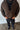 Neovision Eastwood PU Suede Hooded Bomber Jacket Dark Brown