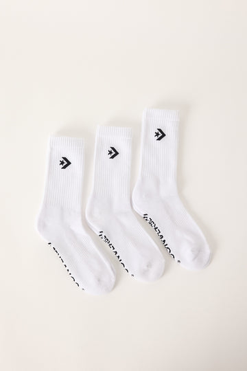 Converse Crew Sock 3 Pack White