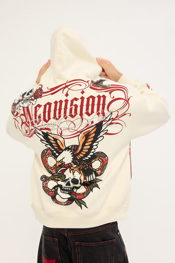 Neovision Inked Street Hoodie Ecru