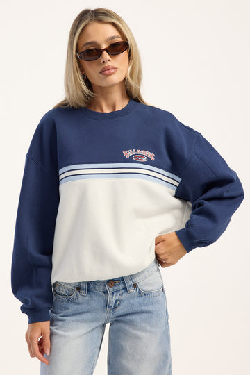 Billabong Since 73 Culture Crew Navy Stripe