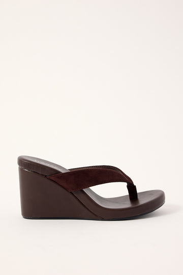 Therapy Ren Wedge Thong Heel Brown