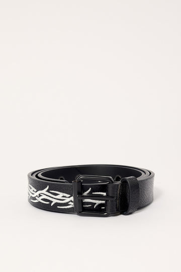 Neovision Tribal Slim Leather Belt Black