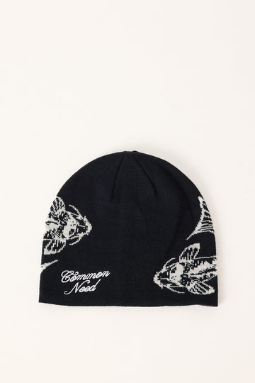 Common Need Koi Fish Skull Cap Beanie Black