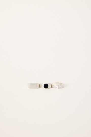 Common Need Tangle Ring 3 Pack Antique Silver