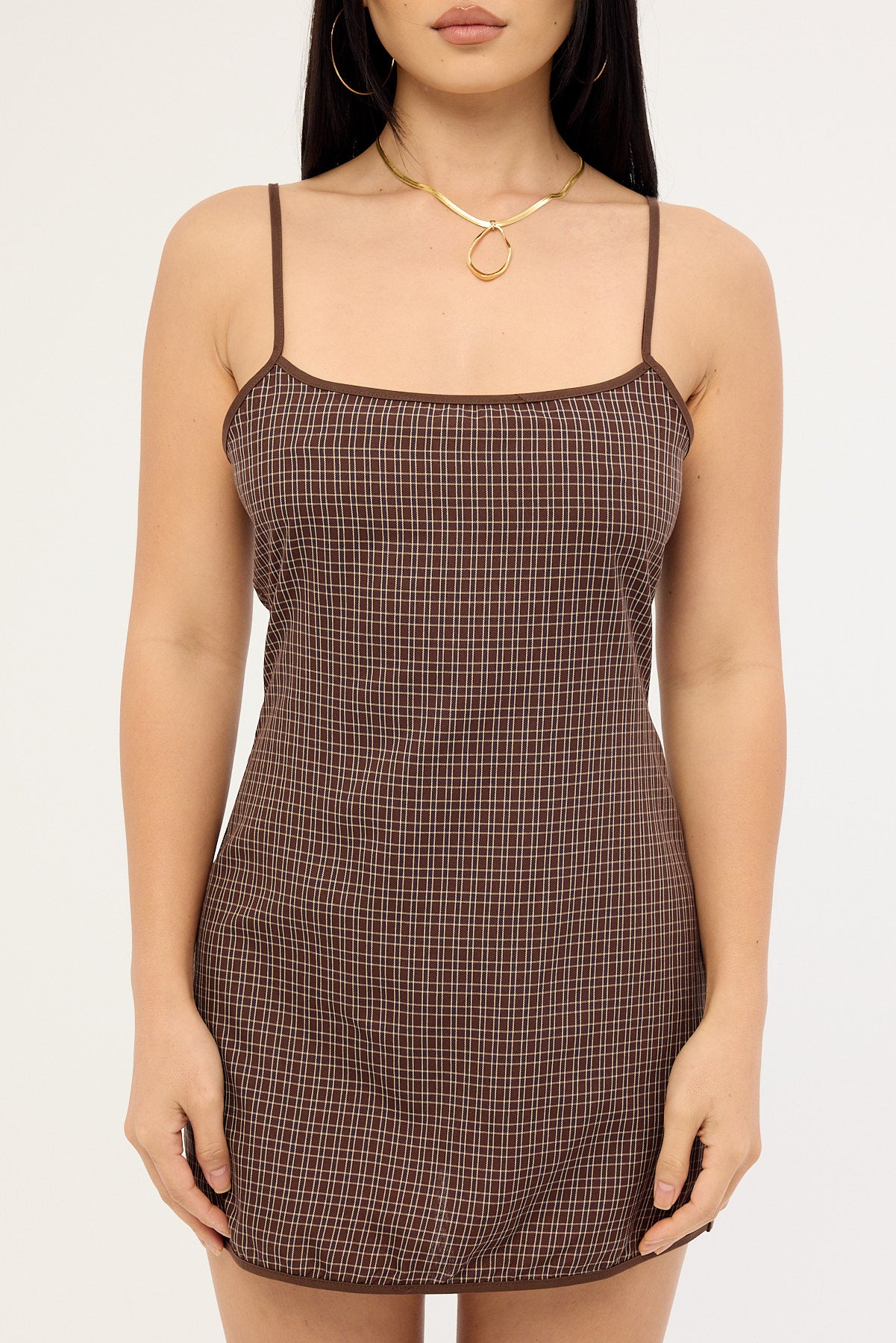 Lioness Voyage Mini Dress Chocolate Plaid – Universal Store
