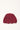 Token Crochet Flower Knitted Beanie Burgundy