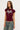 Neovision Shroud Lace Back Baby Tee Burgundy