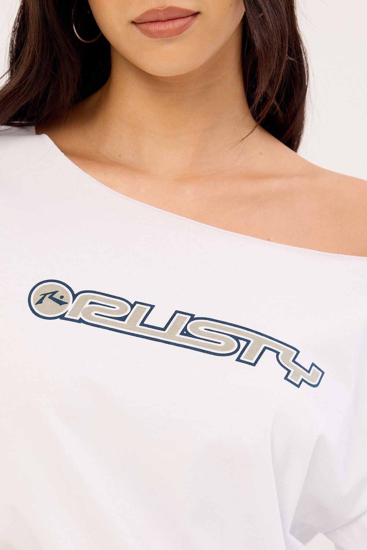 Rusty Panel Tee Rusty New But Old Off Shoulder Tee Vintage White – Universal Store