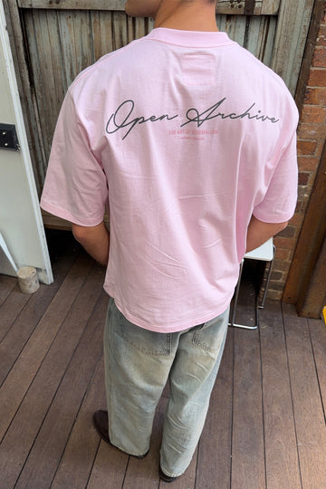 Open Archive Signature Organic Boxy Tee Light Pink